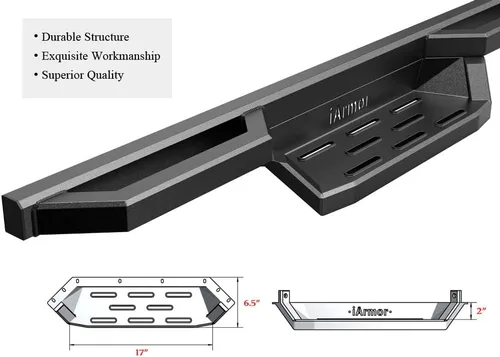 Vista 3 de APS Estribos de Bolsillo de Acero Inoxidable Estribos Corridos Barras Laterales Compatibles con Ram 1500 2009-2018 Crew Cab & Ram 2500 3500 2010-2026