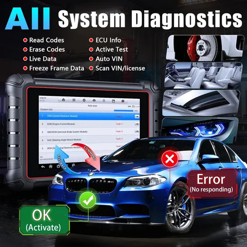 Vista 7 de Autel Scanner MaxiPro MP900-TS, versión TPMS de MP900 y MP900BT herramienta de escaneo bidireccional, herramienta de codificación ECU misma que