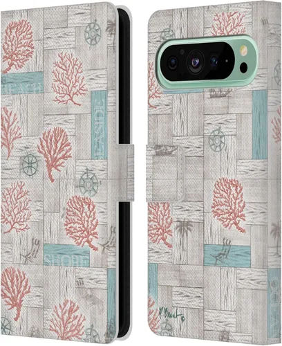 Vista 13 de Head Case Designs Officially Licensed Paul Brent Agate Mermaid Coastal Leather Wallet Case Compatible with Google Pixel 9 Pro XL