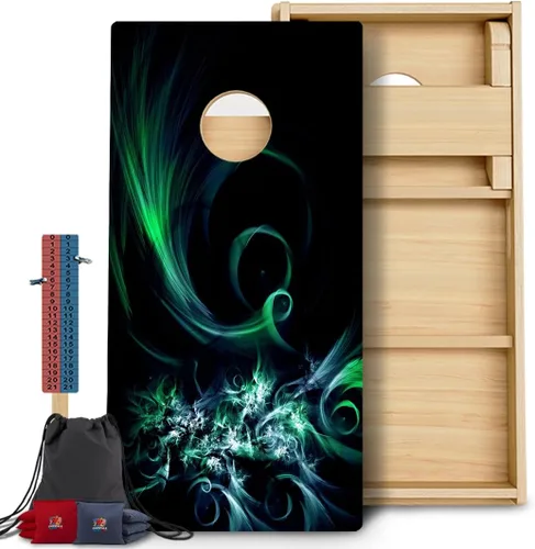 Vista 96 de CornholeGamesUSA Pro - Juego de tablas de Cornhole Fabricado en Estados Unidos Abedul báltico 3/4 Sin rebote Patas triples gruesas Dos 1