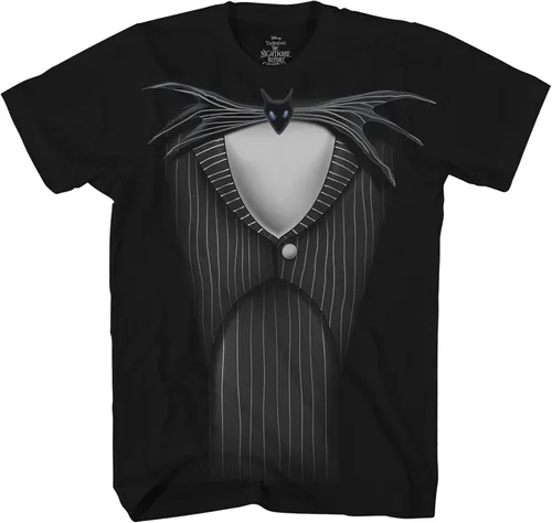 Vista 5 de Disney Nightmare Before Christmas Jack Skellington - Camiseta para disfraz Negro