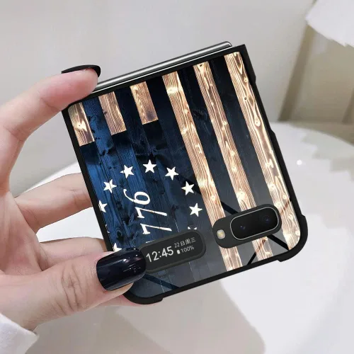 Vista 4 de DAIZAG Funda compatible con Samsung Galaxy Z Flip 5G, protección completa, a prueba de golpes, antiarañazos, funda de poliuretano termoplástico