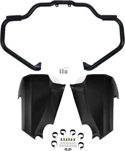 Vista 16 de TCT-MOTORPARTS Barra de choque de carretera con protector de motor para bigote, apta para Indian 2014-2024 Chieftain; Chieftain Dark