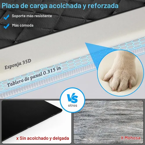 Vista 4 de URPOWER Extensor de asiento trasero para perros, funda de asiento de coche Todo negro