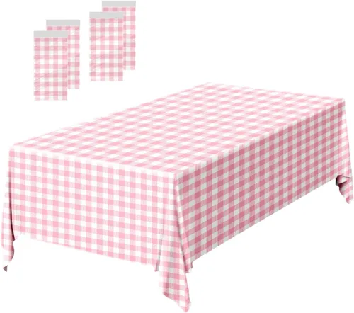 Vista 18 de Paquete de 2 Manteles de Plástico Beige Desechables Cubiertas de Mesa Mantel Rectangular Beige para Fiesta Baby Shower Boda Cumpleaños Mantel