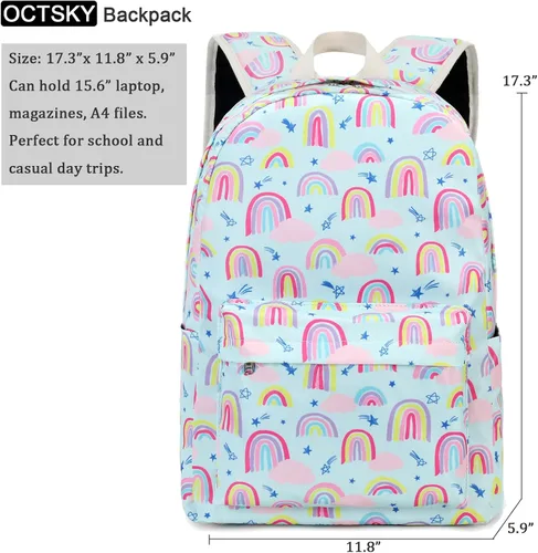 Vista 2 de OctSky Mochila de camuflaje para niños con lonchera para lápices para escuela primaria, secundaria, mochila de viaje