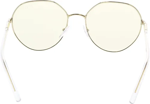 Vista 4 de Prada PR 65XS - Gafas de sol para mujer, color dorado pálido, marrón claro, 58, Oro