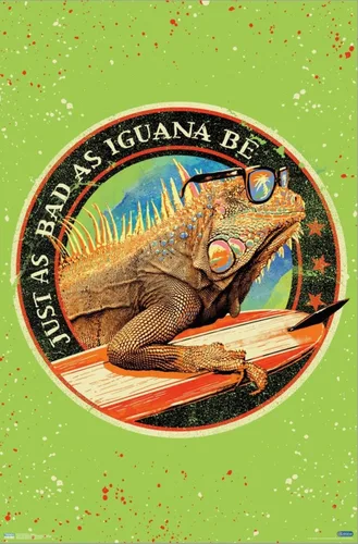Vista 2 de Trends International Jim Baldwin - Iguana Canvas Wall Poster