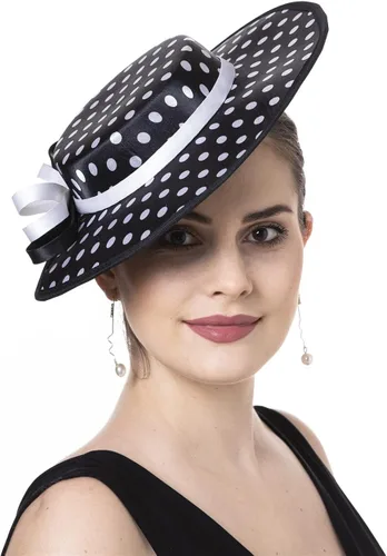 Vista 3 de Lucky Leaf - Tocado para mujer, tocado con plumas, con clip para el pelo, para cóctel, boda, fiesta de té