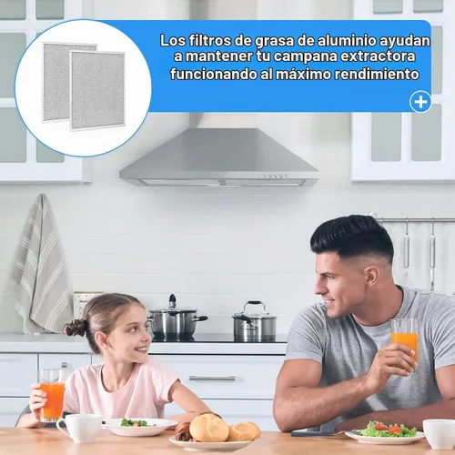 Vista 7 de Reemplazo del filtro de campana extractora BPS1FA30 para Broan & Nutone