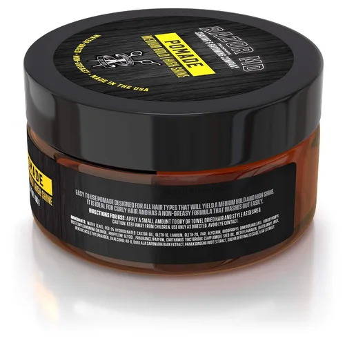 Vista 2 de Razor MD Pomada natural para el cabello a base de agua para hombres con alto brillo y acabado liso, fijación media fuerte, los mejores productos