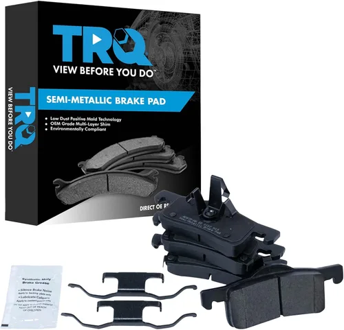 Vista 171 de TRQ Pastillas de freno delanteras semi metálicas compatibles con Ford Expedition 2018-2021 F-150 2018-2020 Lincoln Navigator 2018-2022