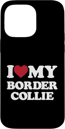 Vista 21 de iPhone 16 I Love My Border Collie - I Heart My Border Collie Case