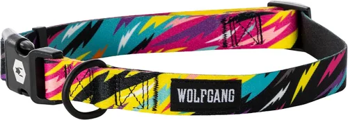 Vista 17 de Wolfgang - Collar de perro resistente y ajustable con hebilla de nailon de liberación rápida para caminar y entrenar, estampado BrookTrout, talla S