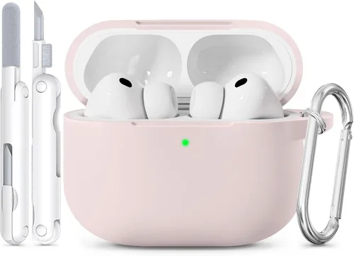 Vista 18 de Funda para AirPods Pro 3 2025 con tapa magnética, bonita funda de silicona suave compatible con Apple Airpods Pro de 3ª generación, funda rosa