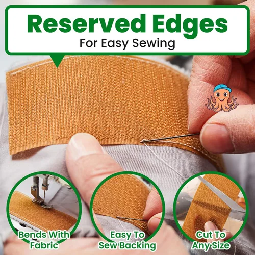 Vista 4 de ECOHomes Cinta de para coser para tela (1 pulgada x 15 pies, paquete de 8 colores) Tiras cosibles para ropa, ropa, tela, sin adhesivo, correas