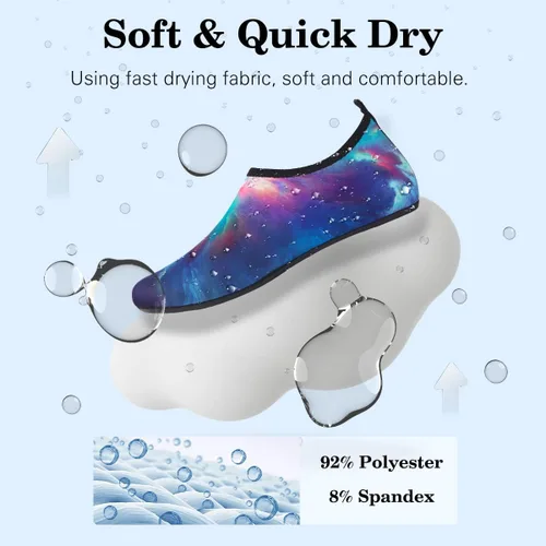 Vista 3 de Calcetines acuáticos, zapatos de agua para playa, calcetines de yoga descalzos de secado rápido para surf, piscina, natación, zapatos para mujeres