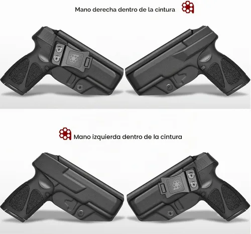 Vista 2 de Amberide Made in USA Exact-Fit Kydex IWB Holster for Taurus G3 IWB Negro