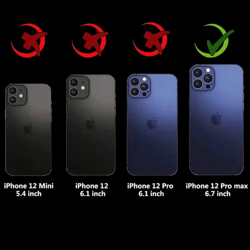 Vista 7 de Tekcoo Funda tipo cartera para iPhone 12 Pro Max (6.7 pulgadas) 2020 Funda de lujo para tarjetas de crédito para tarjetas de crédito, bolsa