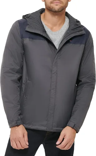 Vista 16 de Tommy Hilfiger Chaqueta impermeable con capucha, transpirable, ligera, para hombre