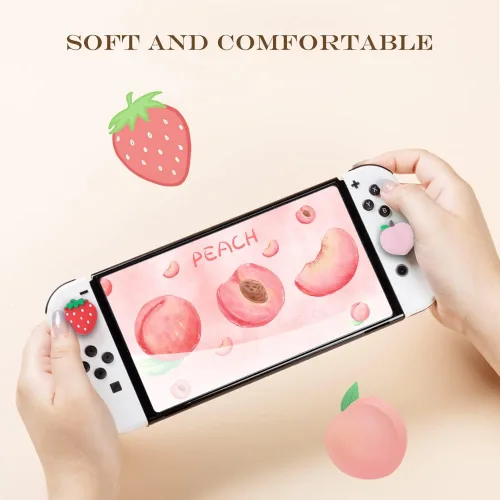 Vista 4 de PERFECTSIGHT Juego de 4 fundas para palanca de mando para Switch Lite/OLED, para Nintendo Switch, para Switch Lite/OLED, cubierta de botón analógica