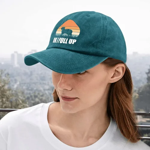 Vista 5 de devor Baseball Caps Ok I Pull Up Baseball Cap for Men Funny Denim Dad Hats Adjustable