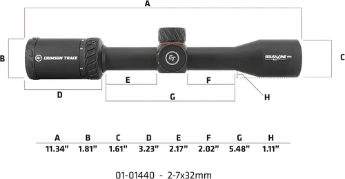 Vista 6 de Crimson Trace Brushline Pro Mira telescópica para rifle con construcción ligera y sólida, tapas para mira y paño para lentes para caza, tiro
