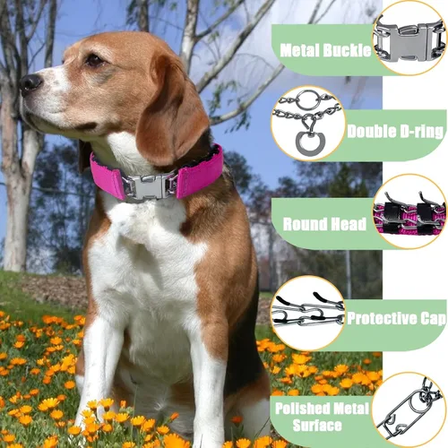 Vista 2 de Collar de entrenamiento para perros, collar ajustable para perros con hebilla de liberación rápida, collar sin tirones para perros pequeños