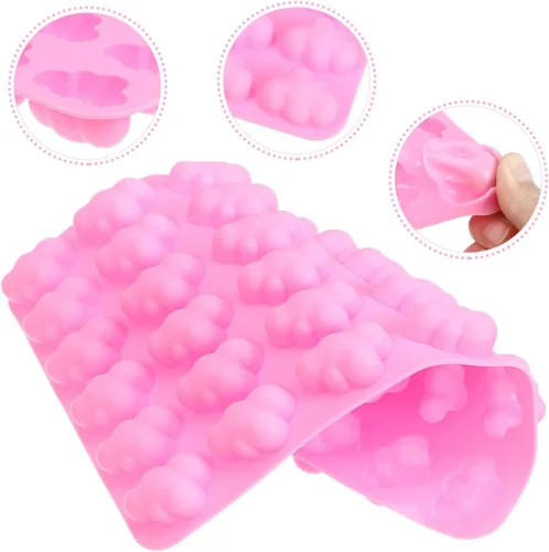 Vista 5 de Kichvoe Molde de silicona con forma de nube de 36 cavidades, multifunción, para caramelos, gelatina, chocolate, antiadherente, resistente al calor