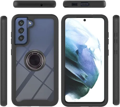 Vista 33 de Funda compatible con Xiaomi Poco X3 NFC, compatible con Xiaomi Poco X3 Pro/Poco X3 Ring Stand 3 en 1, color negro
