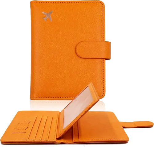 Vista 17 de Melsbrinna - Funda para pasaporte, ranuras para tarjetas, bonita funda para pasaporte para mujeres/hombres, resistente al agua con bloqueo RFID