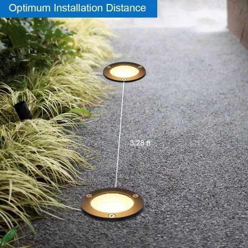 Vista 6 de Luces de pozo de 5 W, 12-24 V LED en el suelo de bajo voltaje con conectores, iluminación de paisaje impermeable IP67, luces de pavimentación