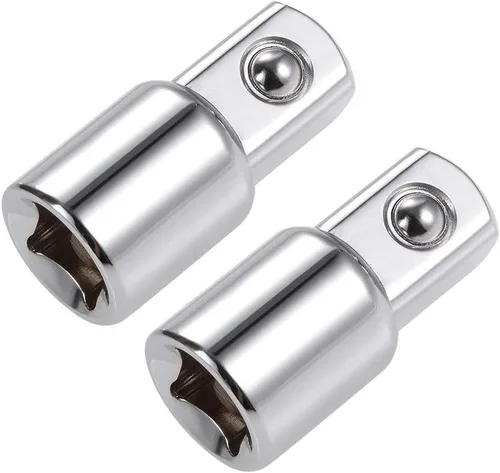 Vista 6 de uxcell 2 unidades de 1/2 pulgada (F) x 3/8 pulgadas (M) reductor de enchufe para llaves de trinquete, hembra a macho, Cr-V