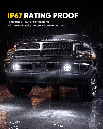 Vista 5 de Conjunto de luces antiniebla LED DRL para Dodge Ram 1500/2500/3500