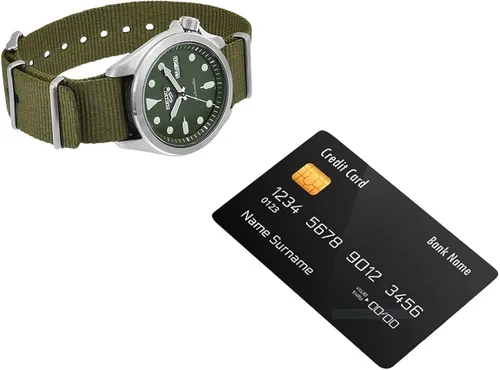 Vista 5 de SEIKO 5Sports Reloj automático para hombre con esfera verde SRPE65K1, plateado, Moderno