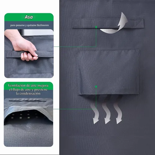 Vista 7 de F&J - Cubierta de mesa para patio al aire libre, 62 x 42 x 27.5 pulgadas, impermeable, resistente a los rayos UV, protección contra la nieve