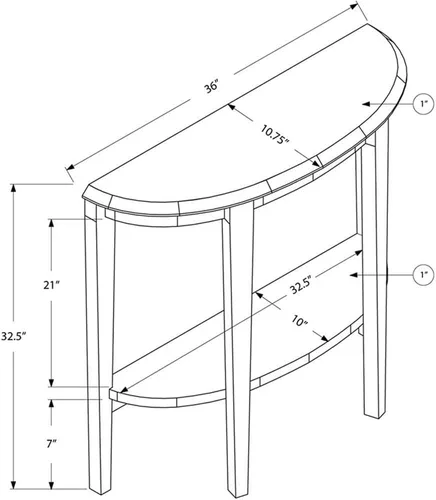 Vista 3 de Mesa consola decorativa para el pasillo, 36 pulgadas de largo, Madera, Blanco