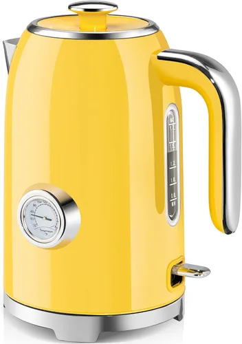 Vista 12 de SUSTEAS Tetera Eléctrica - Hervidor de Agua Caliente de 57 oz para Té con Termómetro, Tetera de Acero Inoxidable de 1500W de Calentamiento Rápido
