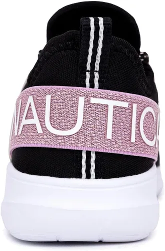 Vista 4 de Nautica Niñas Zapatillas Deportivas Metálicas con Cordones para Correr I kappil I (Niño Grande - Niño Pequeño - Bebé)
