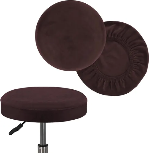 Vista 11 de Turquoize Paquete de 2 Fundas para Taburetes de Bar Fundas Redondas para Taburetes con Bandas Elásticas Fundas de Asiento de Taburete de Bar Funda