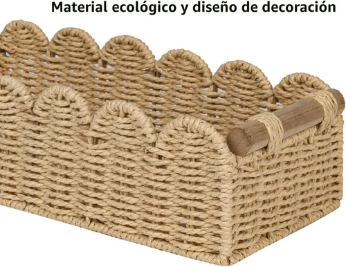 Vista 8 de CubesLand Cesta de almacenamiento de papel higiénico festoneado