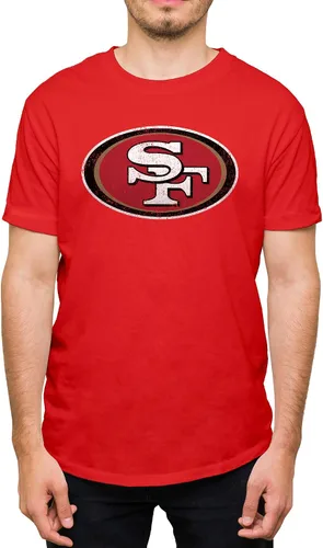 Vista 35 de Hybrid Sports NFL - Distressed Team Logo - Officially Licensed Adult Short Sleeve Fan Tee for Men & Women