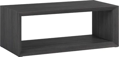 Vista 14 de Henn&Hart - Mesa de centro moderna de 48 pulgadas, color blanco haya Open lower shelf provides spacious surface and storage while keeping a modern