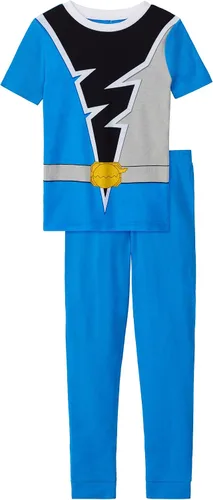 Vista 7 de Power Rangers Conjunto de pijama de algodón de 4 piezas para niño pequeñogrande