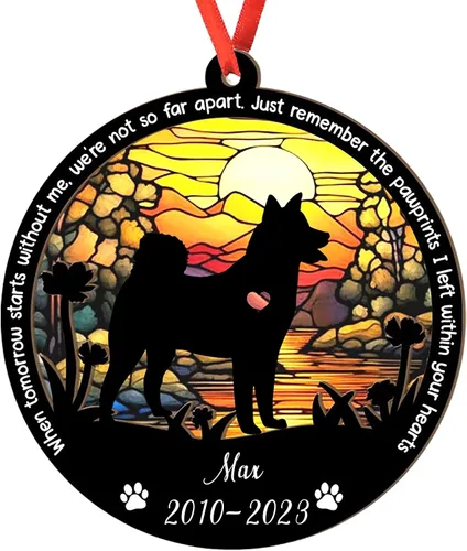 Vista 91 de Adorno personalizado para atrapasoles de sabueso afgano, adorno de Navidad de sabueso afgano – Regalo para perro amante, sabueso afgano