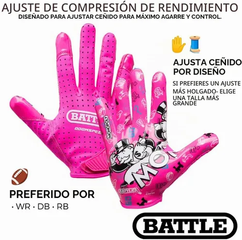 Vista 13 de Battle Guantes deportivos con receptor de velocidad Doom Blanco