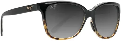 Vista 2 de Maui Jim Gafas de sol polarizadas de moda para mujer Starfish Negro con tortuga/gris neutro polarizado