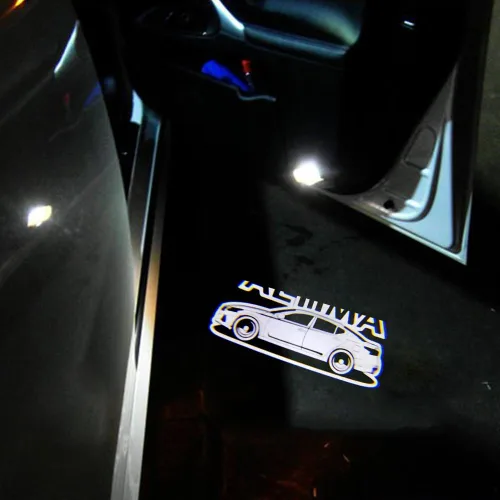 Vista 4 de Proyector de luces LED para puerta de automóvil, 2 unidades, compatible con Altima 2002, luces de charco, kit de luz de sombra fantasma, accesorios