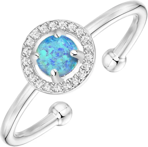 Vista 24 de PAVOI 14K Gold Plated Adjustable Created Opal Rings - Stacking Rings for Women