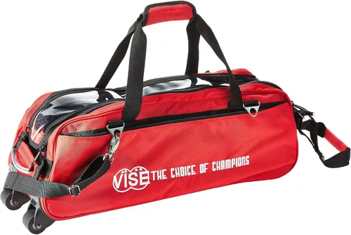 Vista 8 de Vise Bolsa de bolos con rueditas para tres bolas Negro
